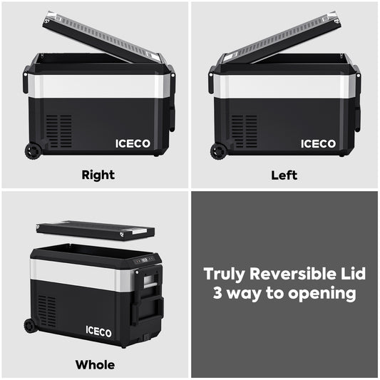 ICECO JP40 Pro Dual Zone Wheeled 39QT Portable Cooler Silver