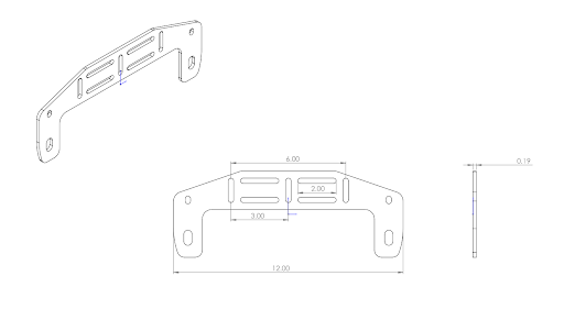 Recovery Board Bracket (Single, No Hardware)