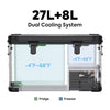ICECO APL35 Aluminum Dual Zone 37QT Portable Cooler Black