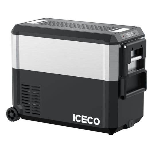 ICECO JP50 Pro Dual Zone Wheeled 51QT Portable Cooler Silver