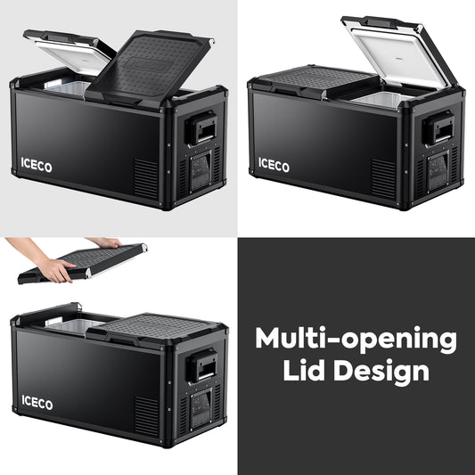 ICECO VL90 Pro Dual Zone 95QT Portable Cooler Black