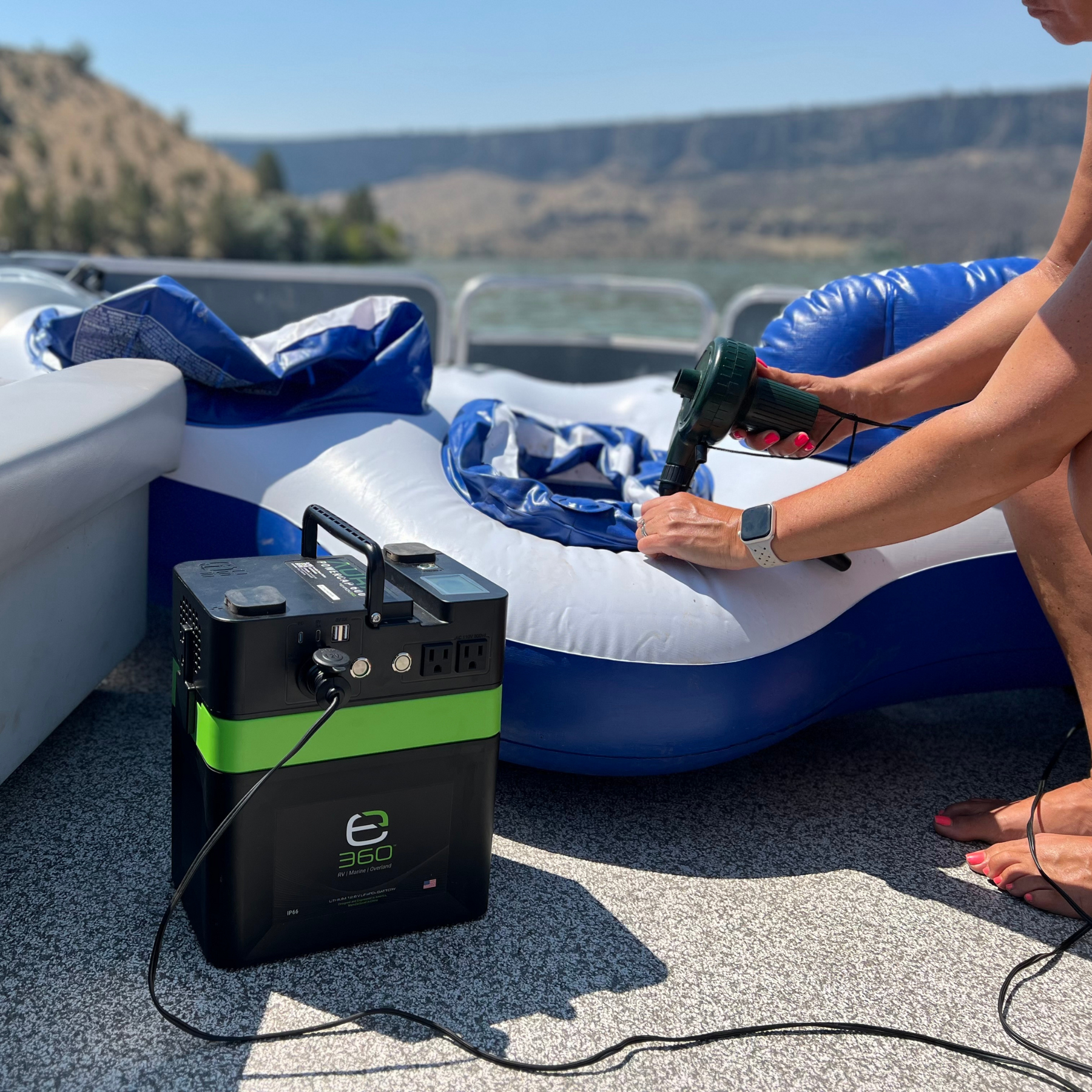 E360 AURA 600W Inverter for 12.8V Group 24 Batteries [A]