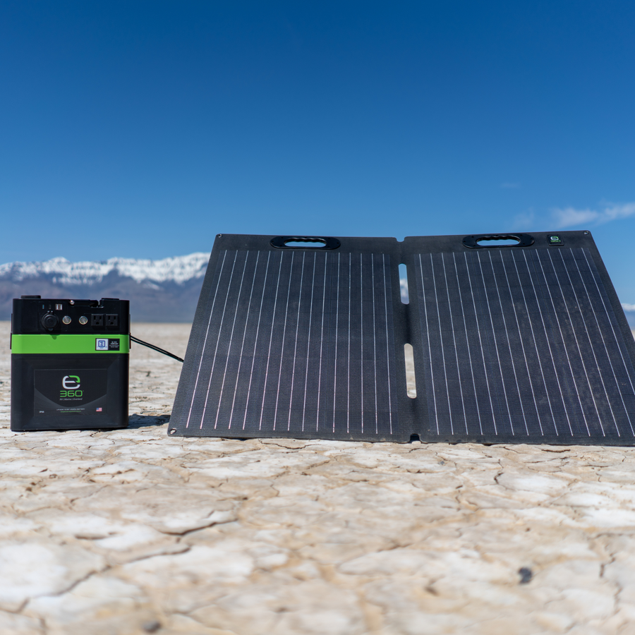 E360 (1) EX-AURA001: AURA 600W Inverter  (1) EX-G24-95XDP: E360 12.8V 95Ah G24 Extreme-Density LiFePO4 Deep Cycle Battery [A]