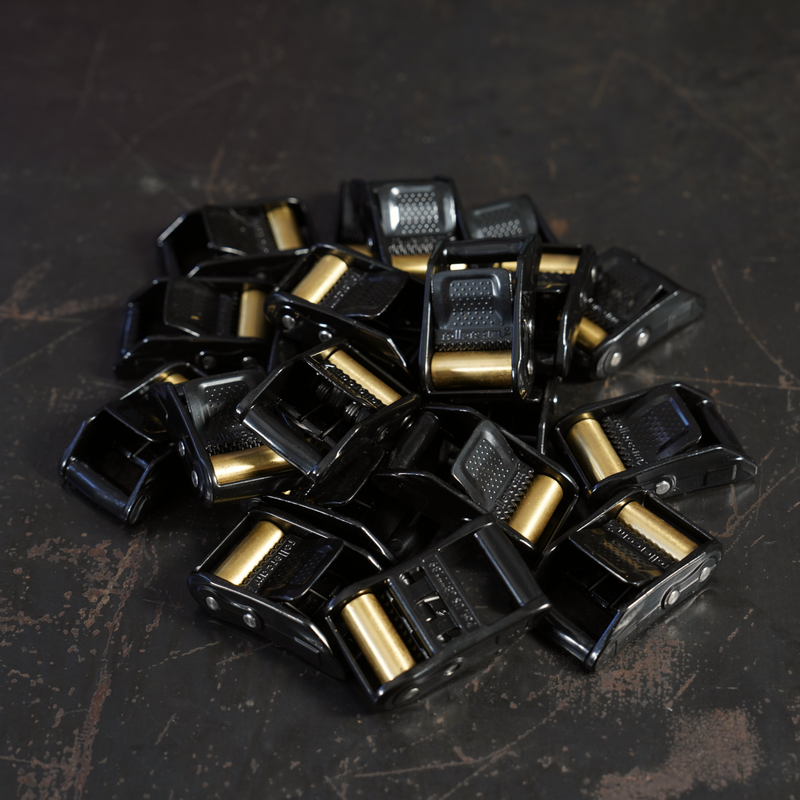 Rollercam 1.25in Black Finish Cam Buckle  (Pack of 1)