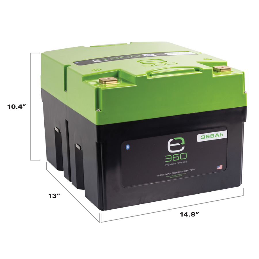 E360 12.8V 368Ah LiFePO4 Deep Cycle Battery with Bluetooth. [A]