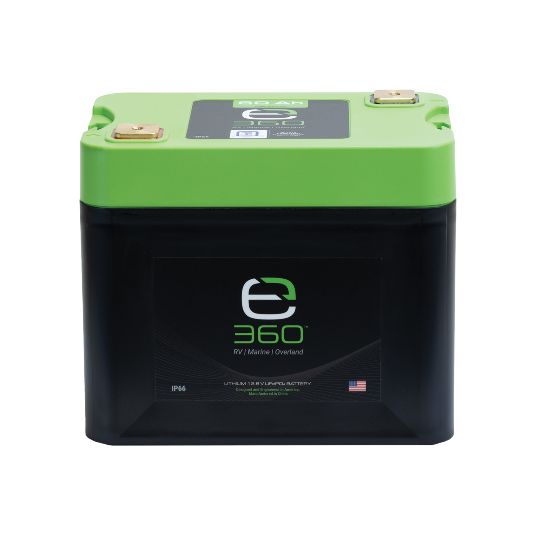 E360 12.8V 60Ah G24 High-Density LiFePO4 Deep Cycle Battery [C]