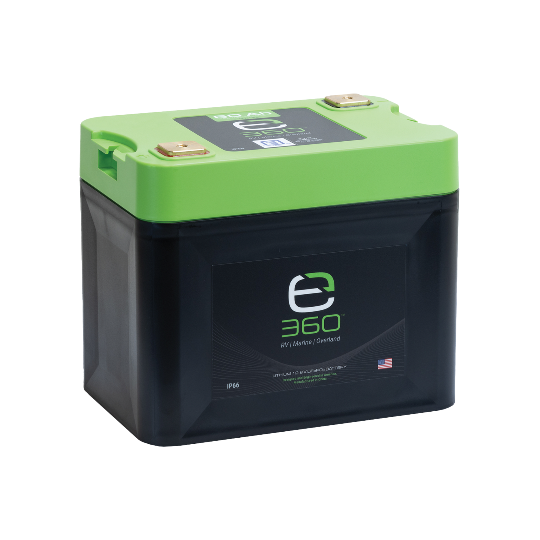 E360 12.8V 60Ah G24 High-Density LiFePO4 Deep Cycle Battery [C]