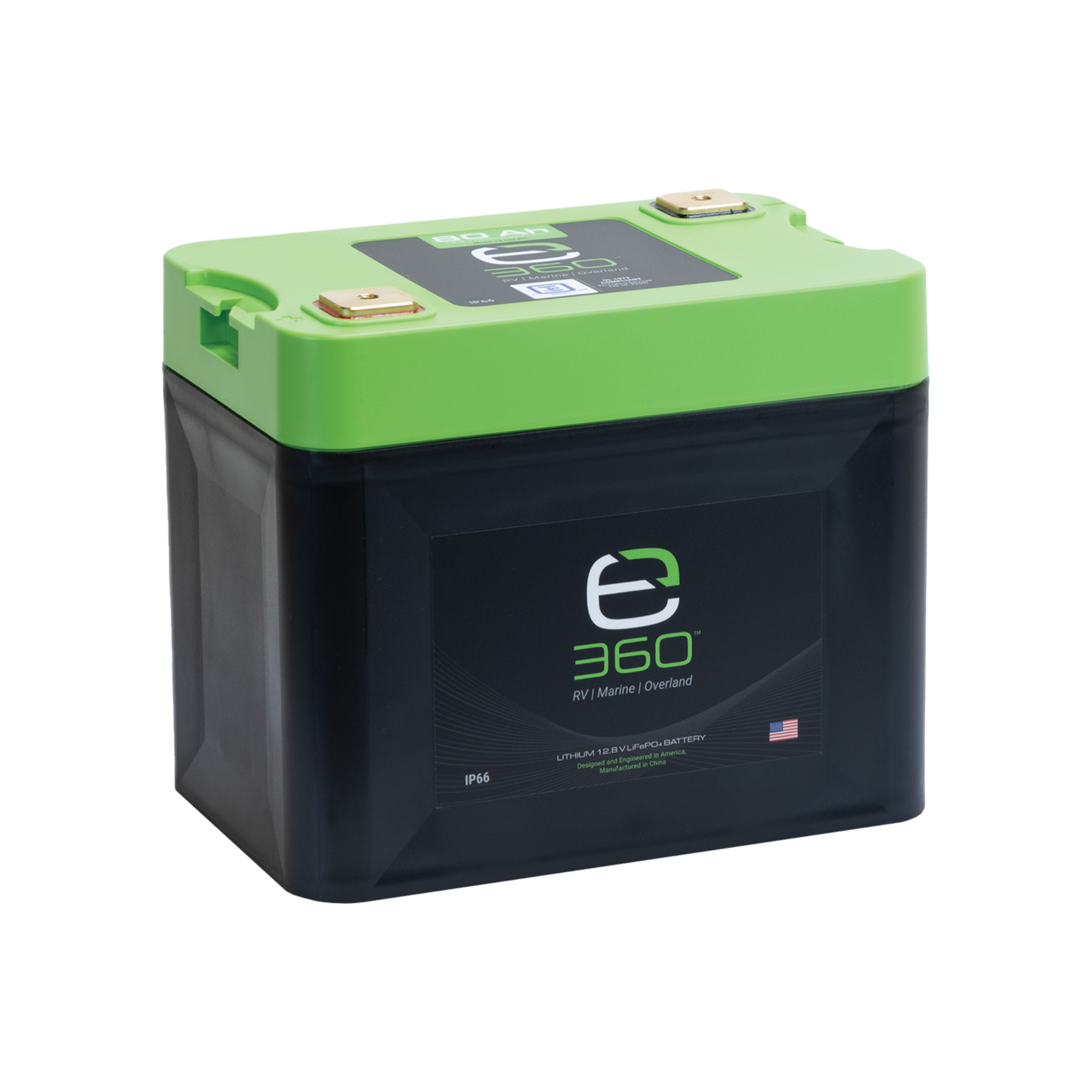 E360 12.8V 80Ah G24 High-Density LiFePO4 Deep Cycle Battery [B]