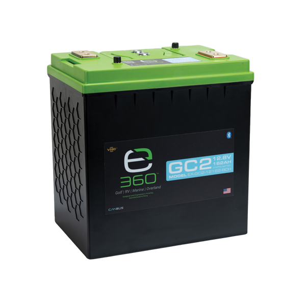 E360 12.8V 162Ah GC2 LiFePO4 Deep Cycle Battery. Bluetooth, CAN Bus, and VHC (Vertical Heat Conduction) Internal Heating. [A]