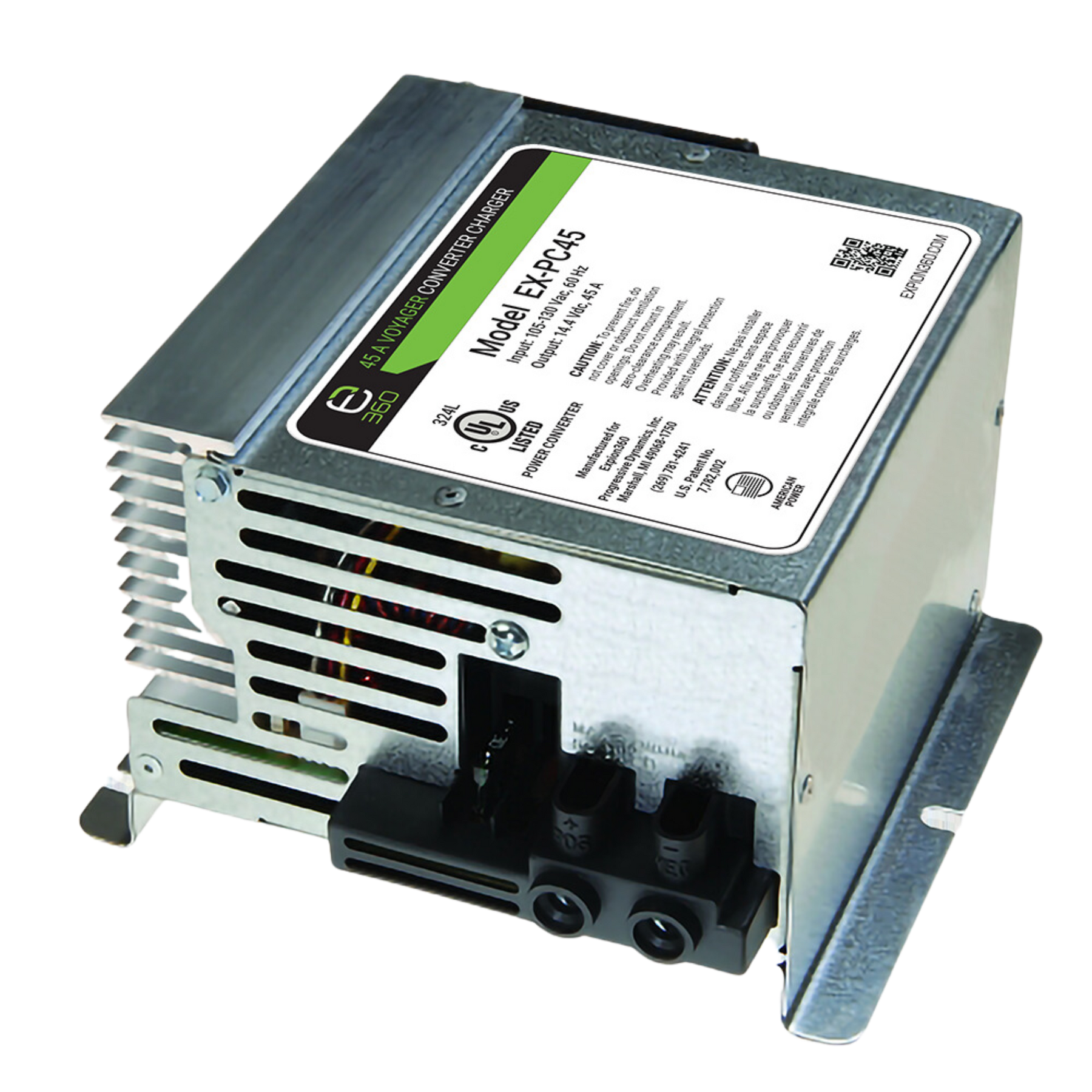 E360 45A Floor Mount 120V AC to 12.8V DC Lithium Converter Charger [A]