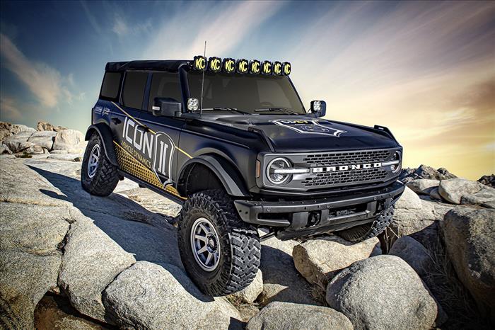 ICON 2021-2023 Ford Bronco, Rear, 1.25-3 inch Lift, V.S. 2.5 Series Coilover Kit, Internal Reservoir, Heavy Rate Spring