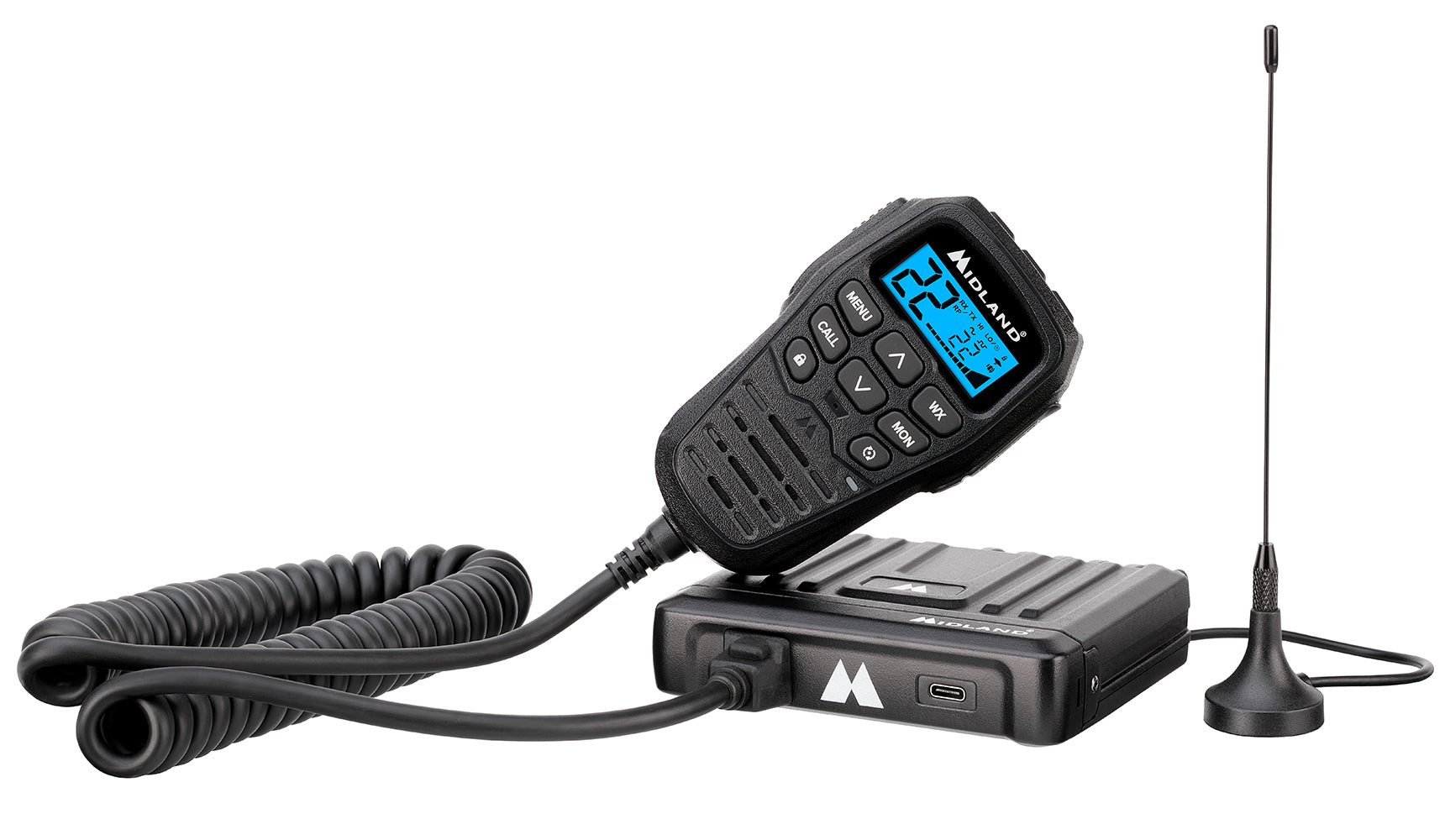 Midland Micro Mobile 15 Watt GMRS Radio with Magnetic Mount Antenna (MXT275) [A]