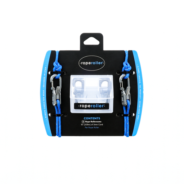 Rollercam Roperoller 6 Pack with 20ft of 3mm Blue Reflective Accessory Cord and Carry Case