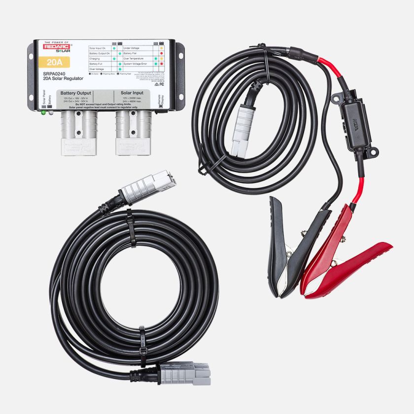 REDARC 20A SRPA REGULATOR & CABLE VALUE PACK (SRC0015 + SRPA0240) [A]