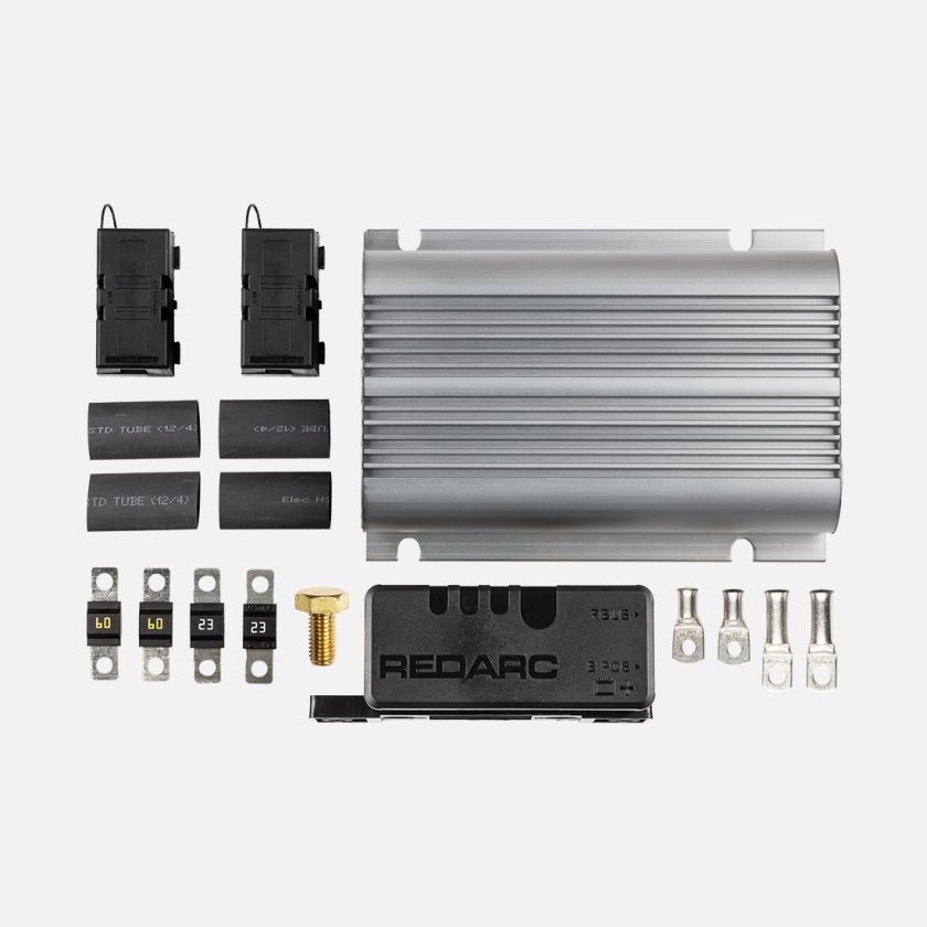 REDARC TRAILER BATTERY 12V, 12A DC/DC WITH INTERNAL 40A MPPT SOLAR CONTROLLER CHARGING KIT [A]
